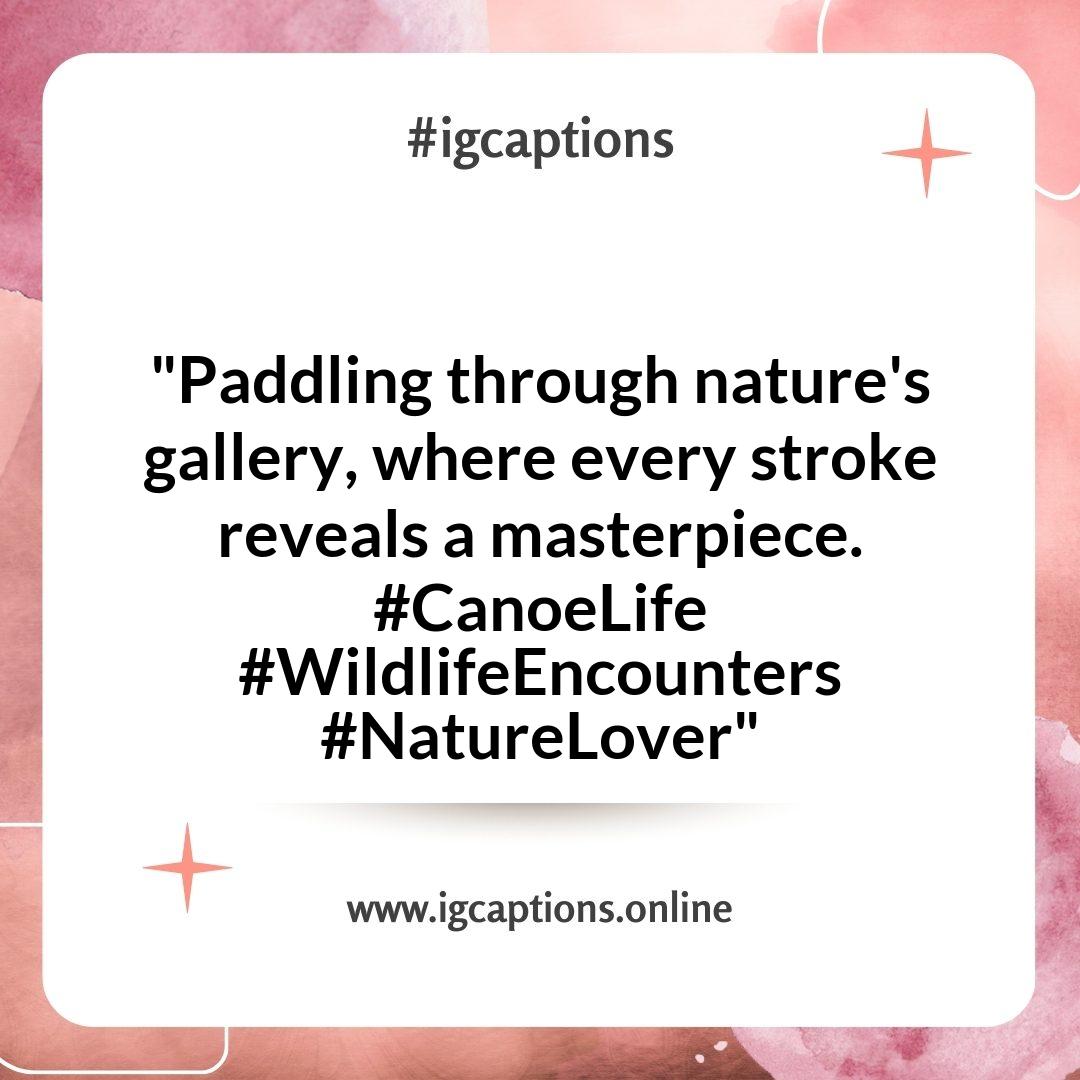 Captivating Canoeing Instagram Captions for Wildlife Encounters Captivating Canoeing Instagram Captions for Wildlife Encounters