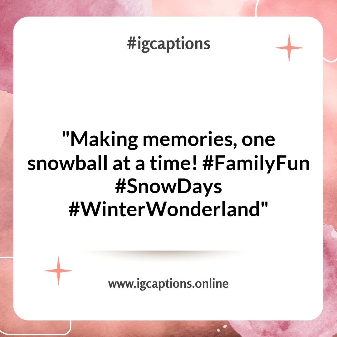 Charming Snow Instagram Captions Perfect for Family Photos Charming Snow Instagram Captions Perfect for Family Photos