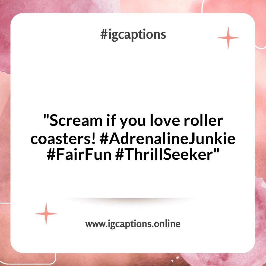 Cute Instagram Captions for Fairs: Thrilling Rides and Adrenaline Rushes Cute Instagram Captions for Fairs: Thrilling Rides and Adrenaline Rushes