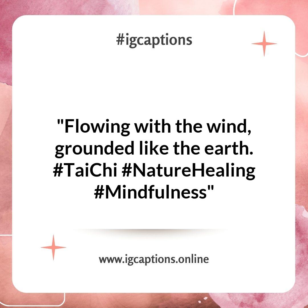 Nature and Tai Chi: Beautiful Captions for Outdoor Practices Nature and Tai Chi: Beautiful Captions for Outdoor Practices