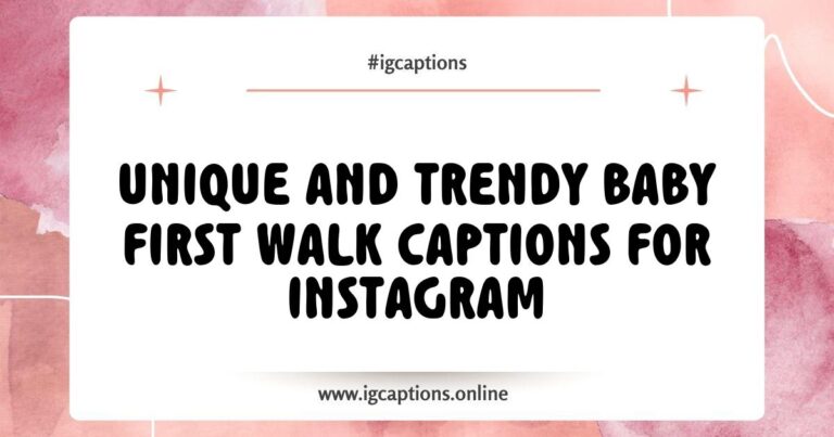 Adorable baby taking their first steps with joy, accompanied by Instagram captions such as 'Tiny feet, big adventures!' and 'Watch me grow one step at a time!' Perfect inspiration for baby first walk captions for Instagram.