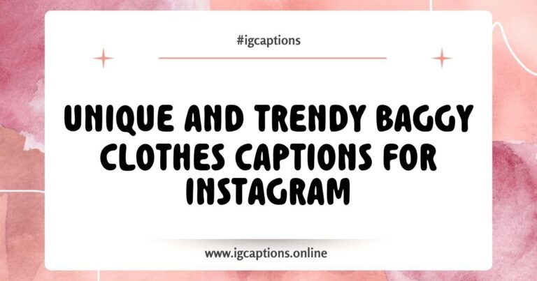 Trendy baggy clothes styled with relaxed vibes, perfect for Instagram. Captions like 'Feeling comfy in my oversized fit' and 'Baggy is the new chic' complement this laid-back look, showcasing the versatility of baggy fashion. Ideal for expressing comfort and style on social media.