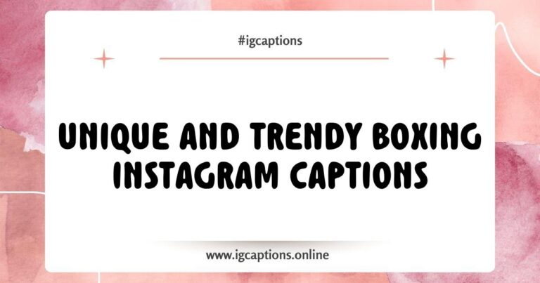 Boxing Instagram captions showcasing powerful quotes and motivational phrases like 'Float like a butterfly, sting like a bee' and 'Train hard, fight easy' against a backdrop of a boxing ring. Perfect for athletes and fitness enthusiasts looking to inspire their followers with engaging boxing-related content.