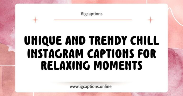 Chill Instagram captions for relaxing moments featuring a serene beach sunset, with captions like 'Sunkissed and stress-free', 'Just breathe and enjoy the view', and 'Finding peace in every wave'. The image captures a tranquil scene perfect for sharing peaceful vibes on social media.