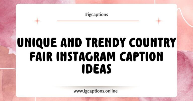 Country fair scene with colorful stalls and happy visitors, featuring popular Instagram caption ideas like 'Life is better at the fair', 'Savoring every moment of farm fun', and 'Cotton candy dreams and carnival nights' for sharing your country fair experiences.
