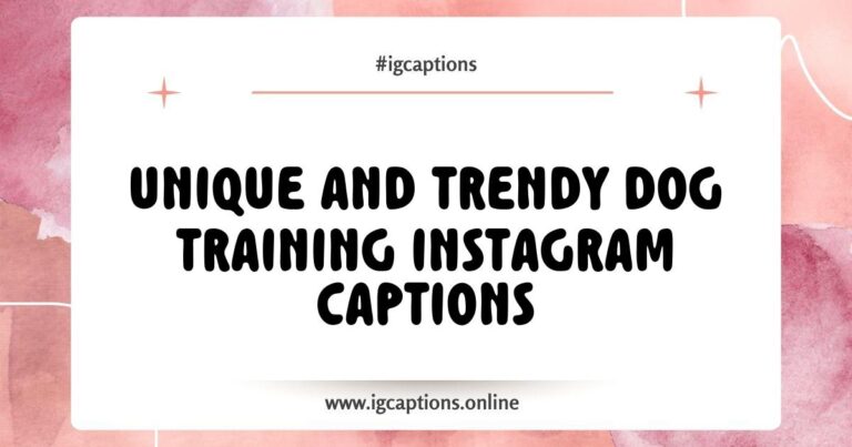 Dog training Instagram captions featuring motivational phrases like 'Pawsitive vibes only!' and 'Every day is a training day!' with an image of a happy dog learning commands in a sunny park setting, showcasing the joy of effective dog training.