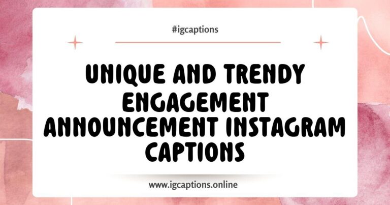 Engagement announcement Instagram captions displayed on a smartphone screen, showcasing creative phrases like 'I said yes!' and 'Forever starts now!' with a beautiful ring in the background, perfect for sharing your love story.