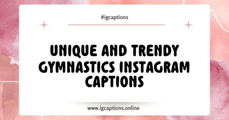 Creative Gymnastics Instagram captions showcasing flexibility and strength, featuring inspiring phrases like 'Flip into your dreams' and 'Balance is not something you find, it’s something you create.' The image illustrates a gymnast performing a stunning routine, emphasizing the art of gymnastics and the motivation behind sharing captivating captions on