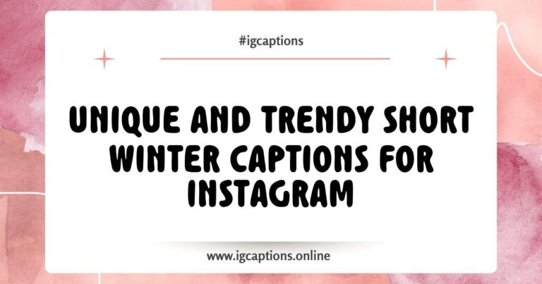 Cozy winter scene with snow-covered trees and a steaming cup of hot chocolate, featuring short winter captions for Instagram like 'Let it snow,' 'Chillin’ with my snowmies,' and 'Winter wonderland vibes.' Perfect for adding a touch of seasonal magic to your Instagram feed.