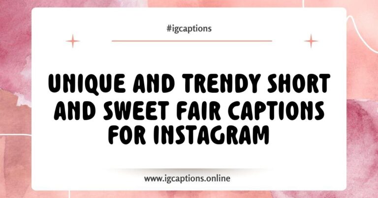 Colorful background with stylish typography featuring short and sweet fair captions for Instagram, such as 'Life is a fairytale', 'Chasing dreams', and 'Sweet moments'. Perfect for adding a touch of whimsy and charm to your Instagram posts.