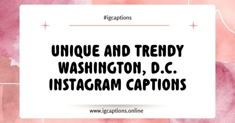 Colorful image of the Washington, D.C. skyline at sunset with the caption 'Exploring the heart of our nation! #WashingtonDC #TravelGoals' showcasing iconic landmarks like the Capitol and the Lincoln Memorial, perfect for inspiring your own Washington, D.C. Instagram captions.