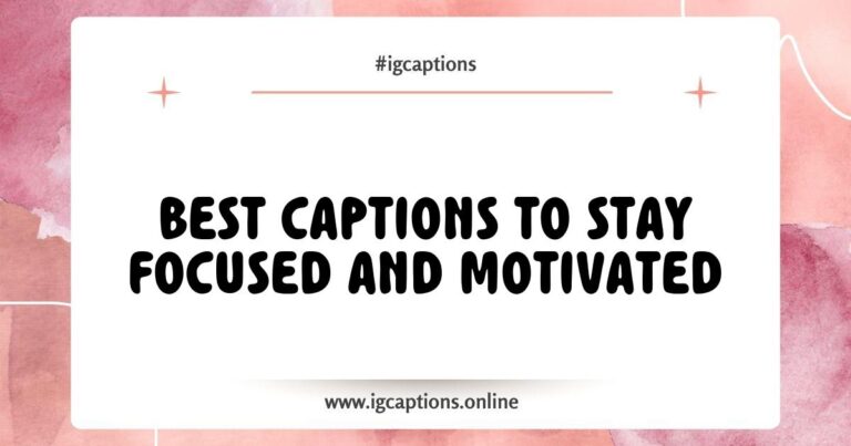 Motivational image featuring a beautiful sunrise with text overlay: 'Stay focused and inspired with these uplifting captions' including phrases like 'Chase your dreams', 'Stay positive', and 'Each day is a new beginning'. Perfect for Instagram posts aimed at boosting motivation and maintaining focus.